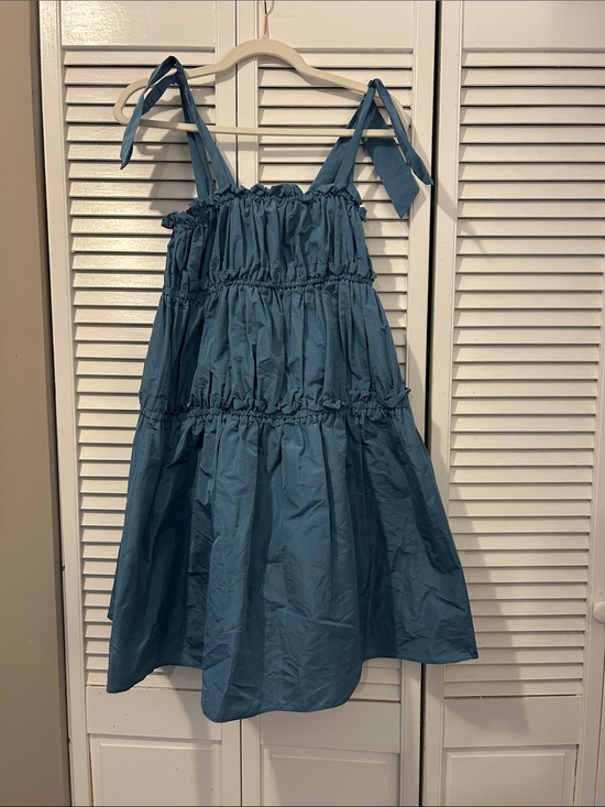 Zara Dresses & Skirts - Zara ruched mini dress | Blue